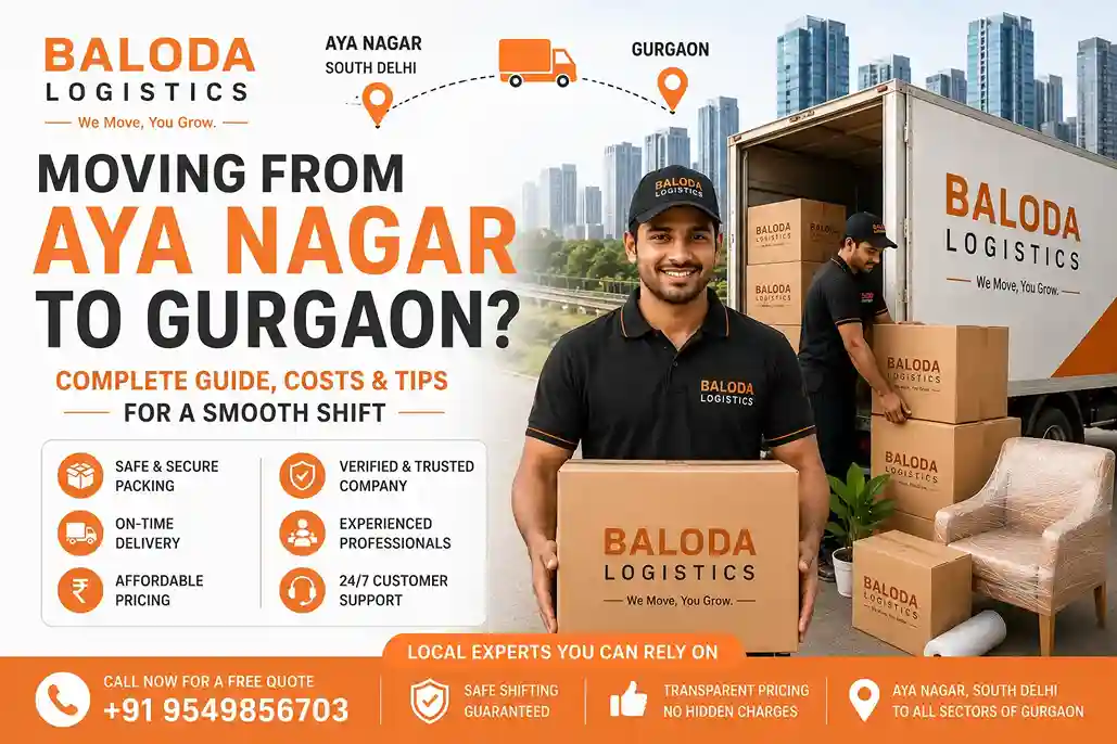 Packers and Movers From Aya Nagar to Gurgaon