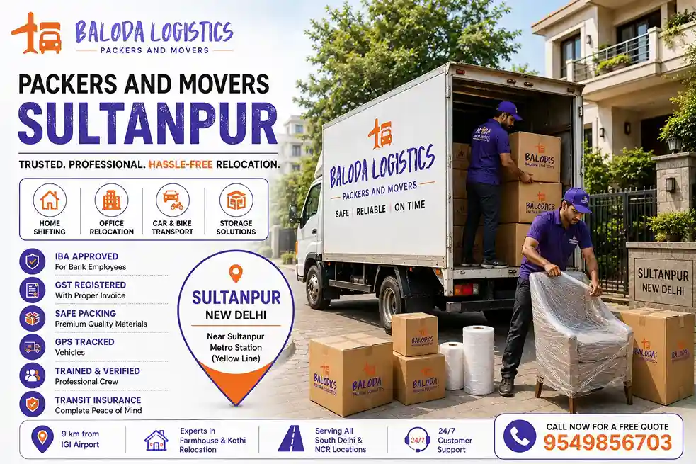 Packers and Movers Sultanpur Delhi