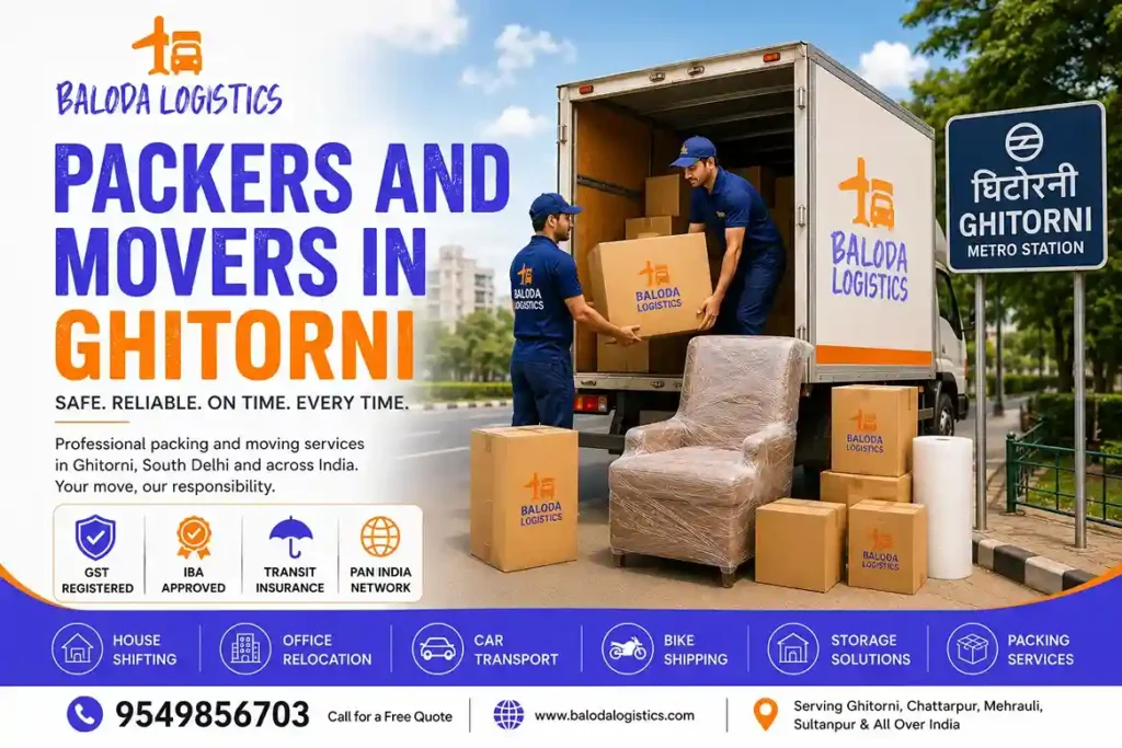 Packers and Movers in Ghitorni Delhi