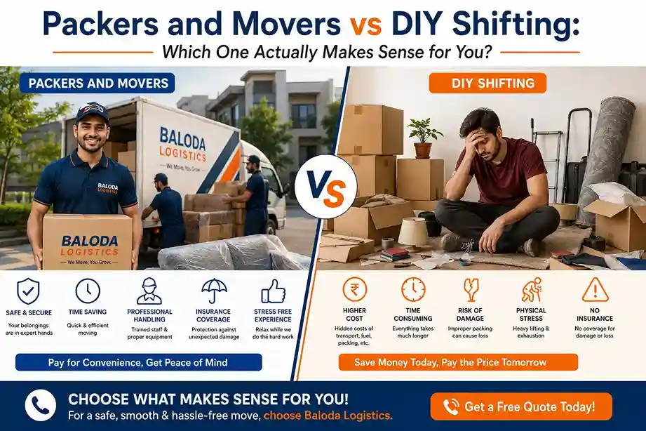 Packers and Movers vs DIY Shifting